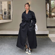 Trenchcoat femme – Longue coupe oversize à double boutonnage & style classique | Jules Jij