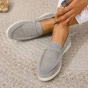 Mocassins femme en suède – Chaussures slip-on élégantes et confortables