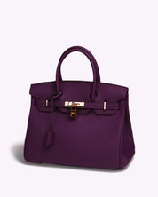 Sac à main femme REMI – sac en cuir véritable avec fermoir doré chic