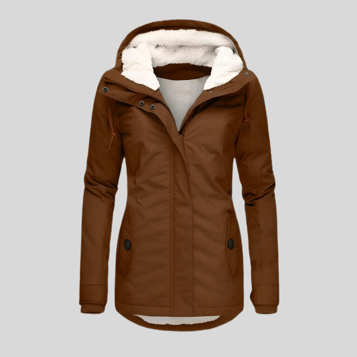 Manteau d’hiver femme Maggie long imperméable avec capuche