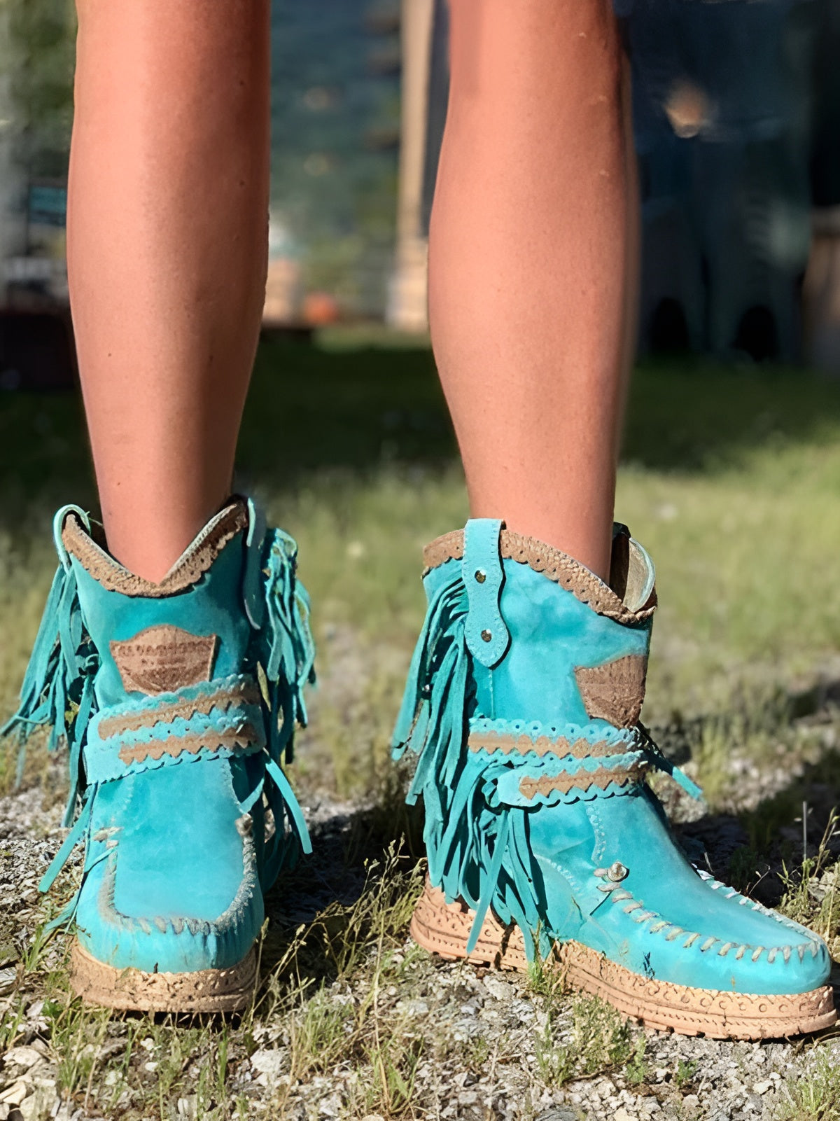 Bottes Western Femme Boho – Suède À Franges & Confort Urbain