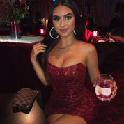 Robe mini femme corset – Coupe flatteuse en tissu brillant & allure chic | Jules Jij