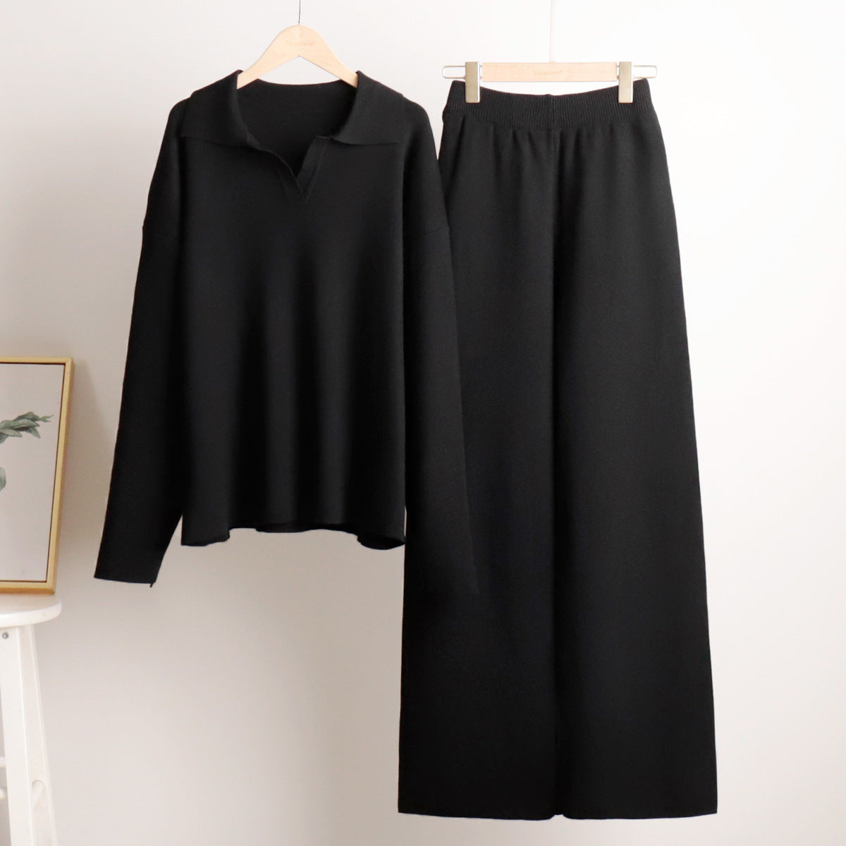 Ensemble loungewear femme – Set en maille avec pull oversize & pantalon large | Jules Jij