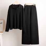 Ensemble loungewear femme – Set en maille avec pull oversize & pantalon large | Jules Jij