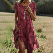 Robe d’été femme Mini à pois – Courte, légère et respirante