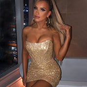 Robe mini femme corset – Coupe flatteuse en tissu brillant & allure chic | Jules Jij