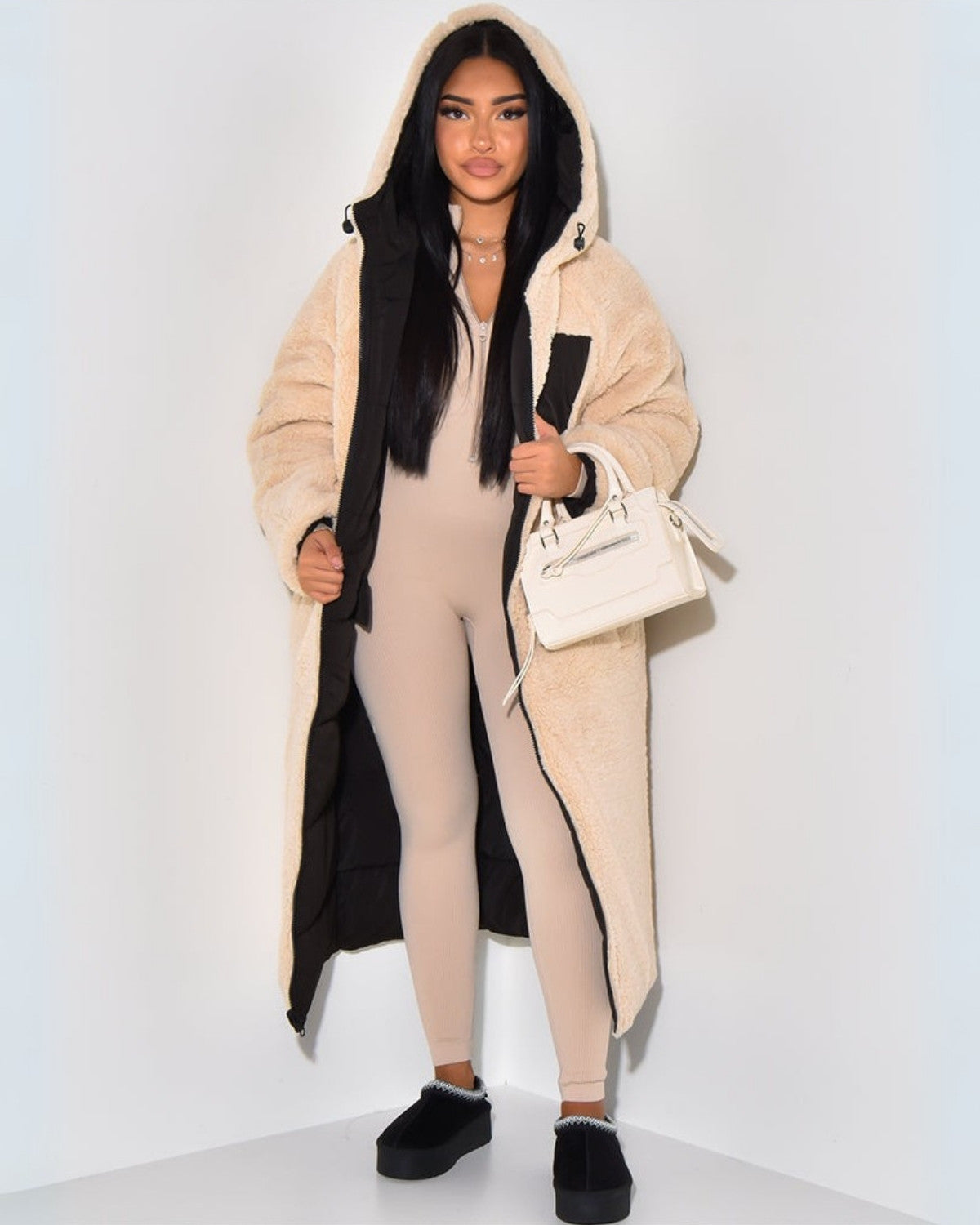 Manteau d’hiver réversible femme – Chaud, élégant & coupe flatteuse
