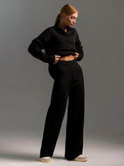 Ensemble loungewear femme – Set en maille avec pull oversize & pantalon large | Jules Jij