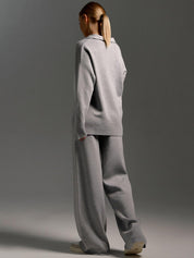 Ensemble loungewear femme – Set en maille avec pull oversize & pantalon large | Jules Jij