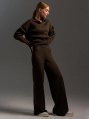 Ensemble loungewear femme – Set en maille avec pull oversize & pantalon large | Jules Jij