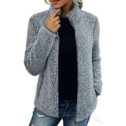 Olives | Veste femme en polaire luxe – Chaude & élégante pour l’automne et l’hiver