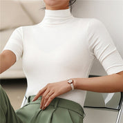 col roulé Orseline femme — top sans coutures ultra fin & élégant