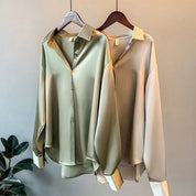 Blouse femme Myra en soie – Classique et élégante à manches longues | Vardi Dante