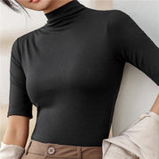 col roulé Orseline femme — top sans coutures ultra fin & élégant