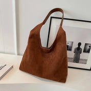 Sac bandoulière Elisa femme – sac en daim marron rouille élégant