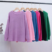 Pull tricot Élodie femme – style cosy à coupe droite & col rond