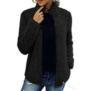 Olives | Veste femme en polaire luxe – Chaude & élégante pour l’automne et l’hiver