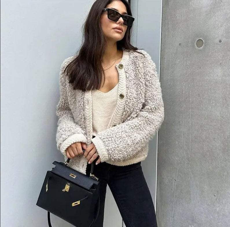 Surchemise oversize teddy femme – Douceur polaire & style automnal