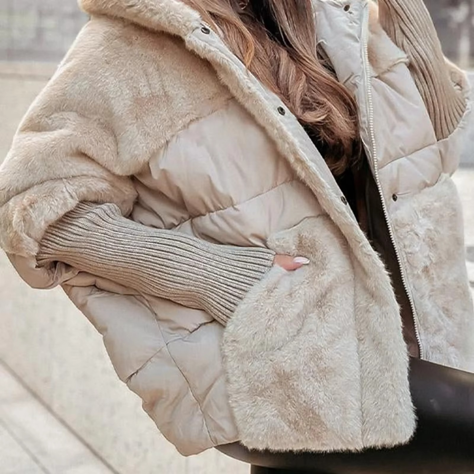 Manteau d’hiver femme chaud – coupe élégante unie automne & hiver
