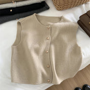 Gilet femme Solveig – laine mérinos & viscose | chaud, léger & intemporel