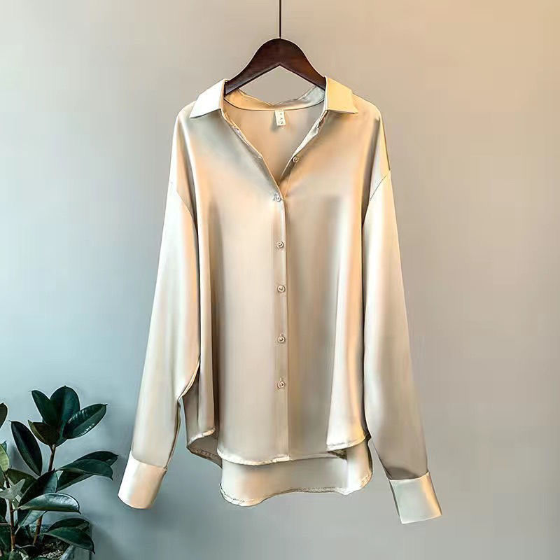 Blouse femme Myra en soie – Classique et élégante à manches longues | Vardi Dante