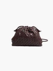 Pochette tressée à cordon – sac soirée compact & élégant