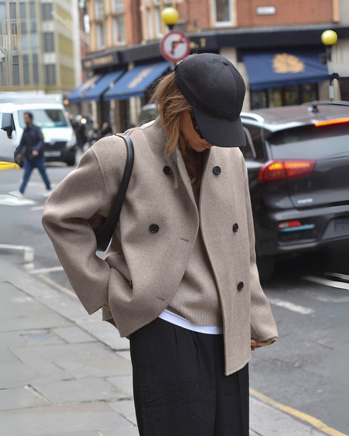 Manteau femme oversize à boutons – Élégance intemporelle automne-hiver