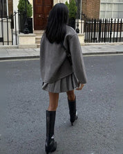 Manteau femme oversize à boutons – Élégance intemporelle automne-hiver