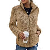 Olives | Veste femme en polaire luxe – Chaude & élégante pour l’automne et l’hiver