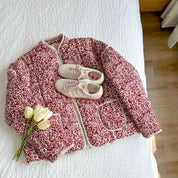 Veste matelassée femme à fleurs – Léger quilt oversize motif lys