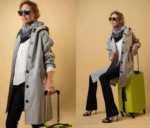 Imperméable femme Jules Jij – Veste légère à capuche coupe ample et déperlante