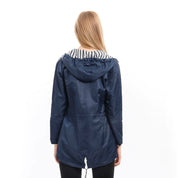 Manteau de pluie long femme – parka imperméable avec capuche élégante