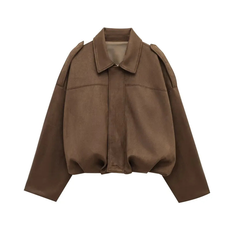 Vero | Veste courte femme effet suède – Coupe relaxed & style tendance