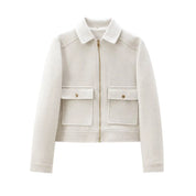 Vero | Manteau d’hiver femme – Élégant avec fermeture zippée & manches longues