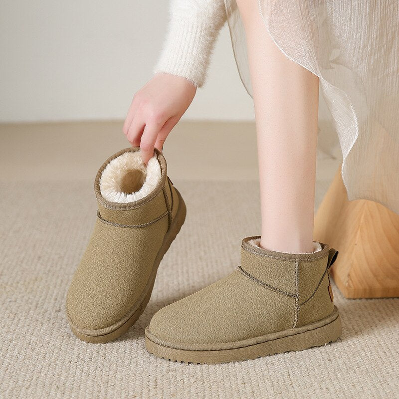 Bottines femme style uggs – chaudes, fourrées & déperlantes