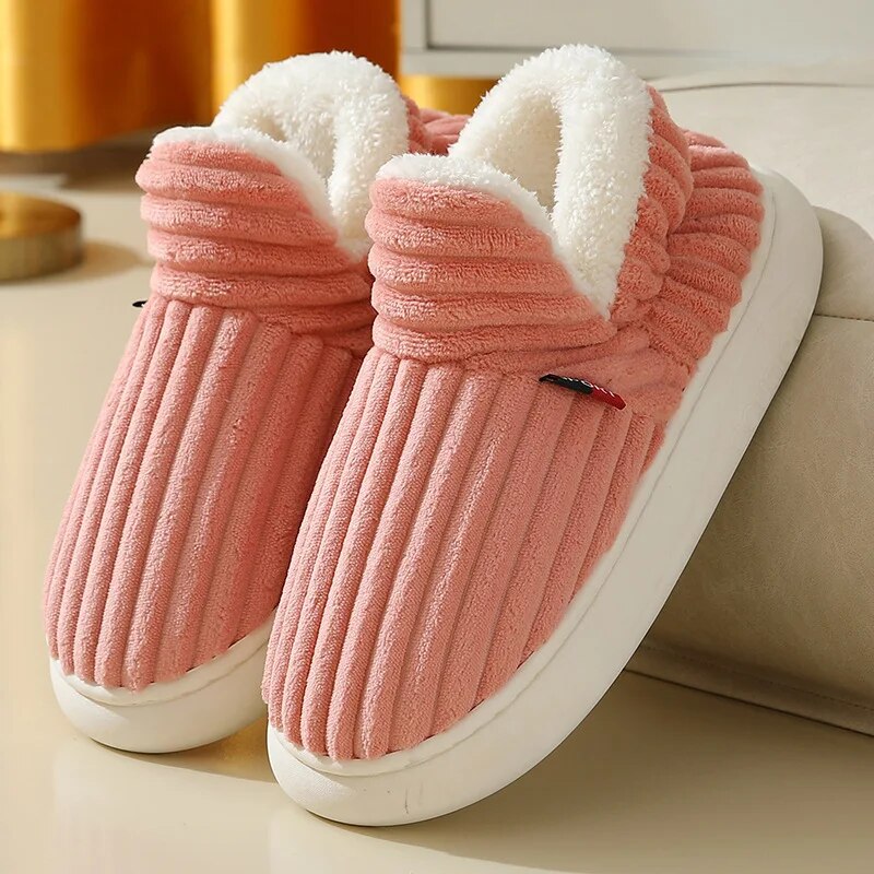 Chaussons femme CozyCuddle – pantoufles chaudes sherpa avec semelle antidérapante