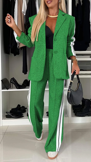 Essentials | Tailleur décontracté femme – Blazer chic & pantalon élastique confort