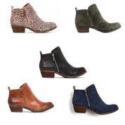 Bottines femme Marit – cuir vegan à talon bloc 5 cm & zip latéral