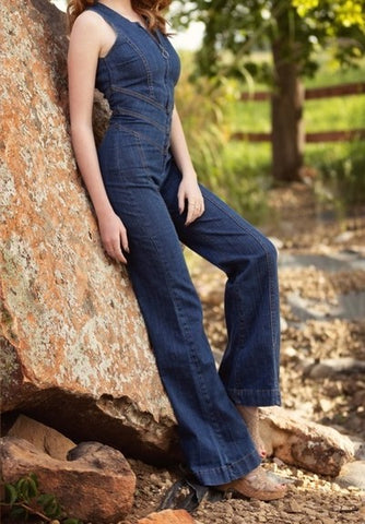 Combinaison Amalia femme – denim été dos nu cœur & coupe flatteuse