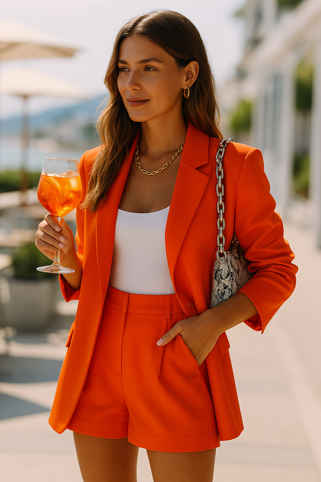 Ensemble Anny femme – blazer d’été & short taille haute élégant