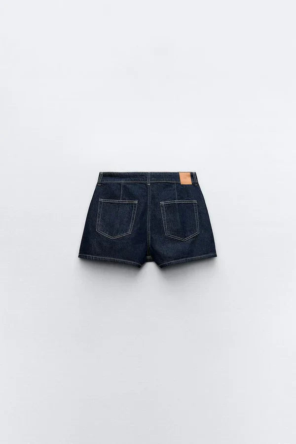 Combinaison Denim Femme ASHLEY – Top & Skort En Jean Clair ou Foncé