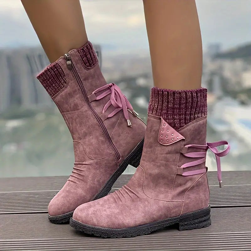 Bottes hiver femme SELINA – chaussures imperméables doublées polaire & semelle antidérapante