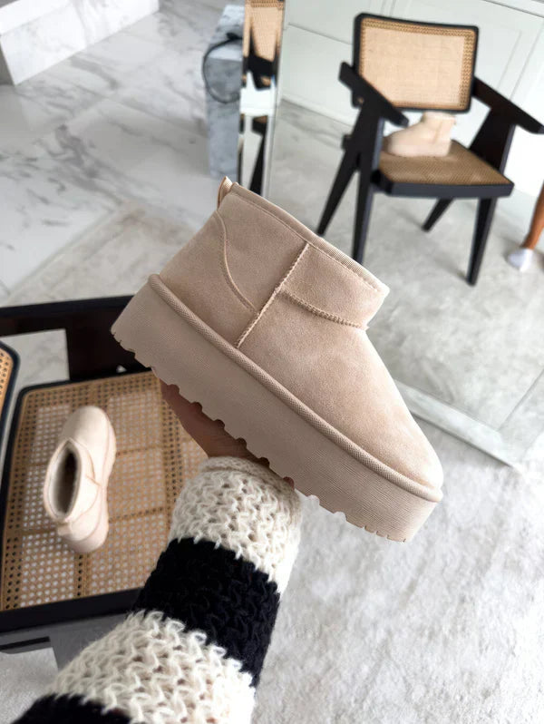 Bottes d’Hiver Femme Autumn – Boots Chaudes avec Doublure en Laine Style UGG