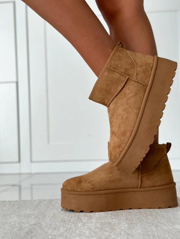 Bottes d’Hiver Femme Autumn – Boots Chaudes avec Doublure en Laine Style UGG