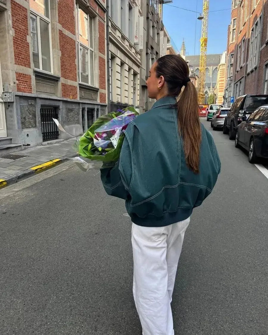 Veste cuir oversize noire femme – Biker chic & coupe ample tendance hiver