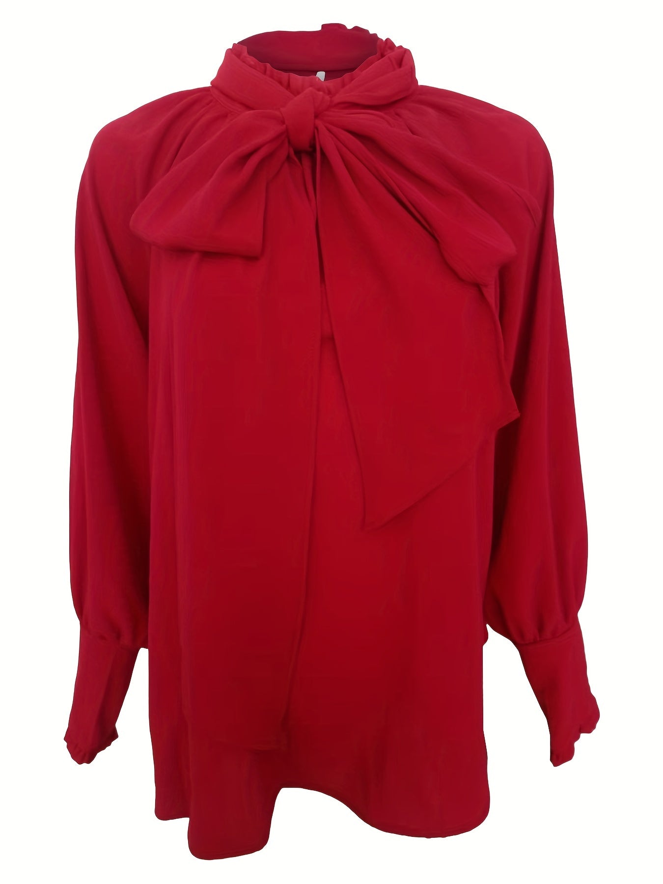 Blouse élégante femme à nœud col & volants – Tissu fluide chic intemporel