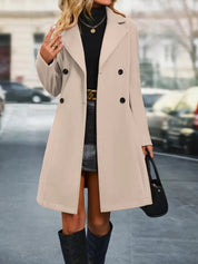 Trench-coat d’hiver réversible femme – Long, chaud & élégant 2-en-1