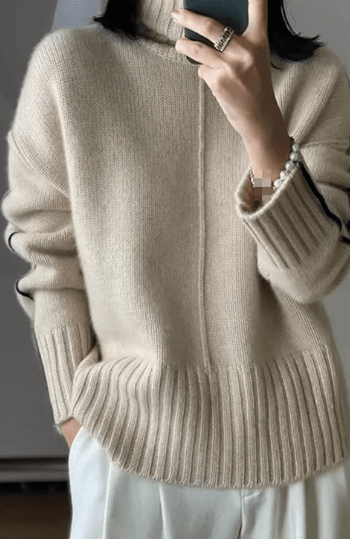 Pull col roulé femme Liv — mix cachemire doux & coupe confortable