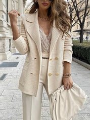 Veste Blazer Femme Kaki Chic – Coupe Cintrée Élegante & Style Polyvalent