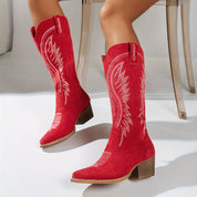 Elin | Bottes Cowboy Femme – Style Western Chic avec Talon Épais & Confort